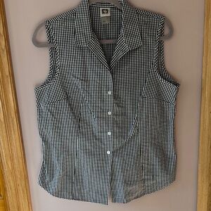 Ann Klein Gingham Top